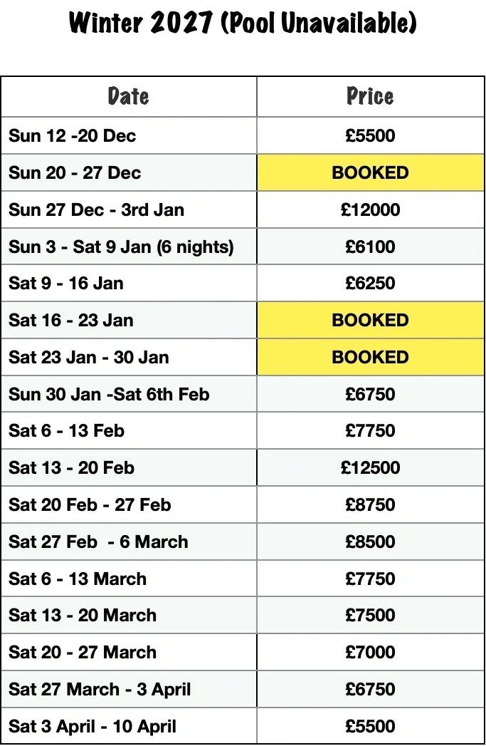 Accommodation availability and bookings